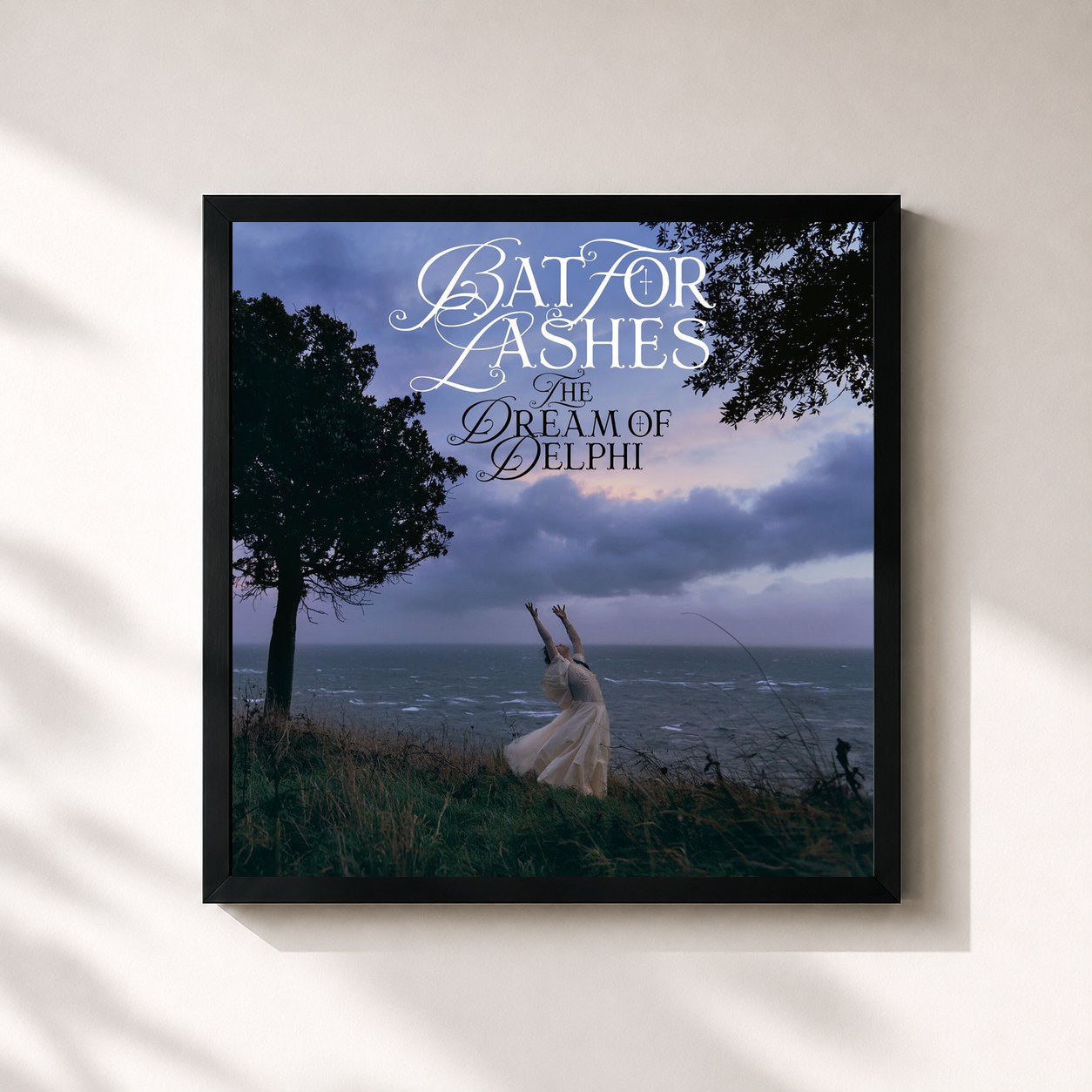 #noir Tableau carré de l'album The Dream of Delphi de Bat for Lashes, cadre noir 32x32 cm