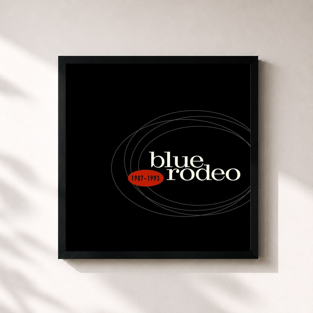#noir Tableau carré de l'album Blue Rodeo 1987-1993 de Blue Rodeo, cadre noir 32x32 cm