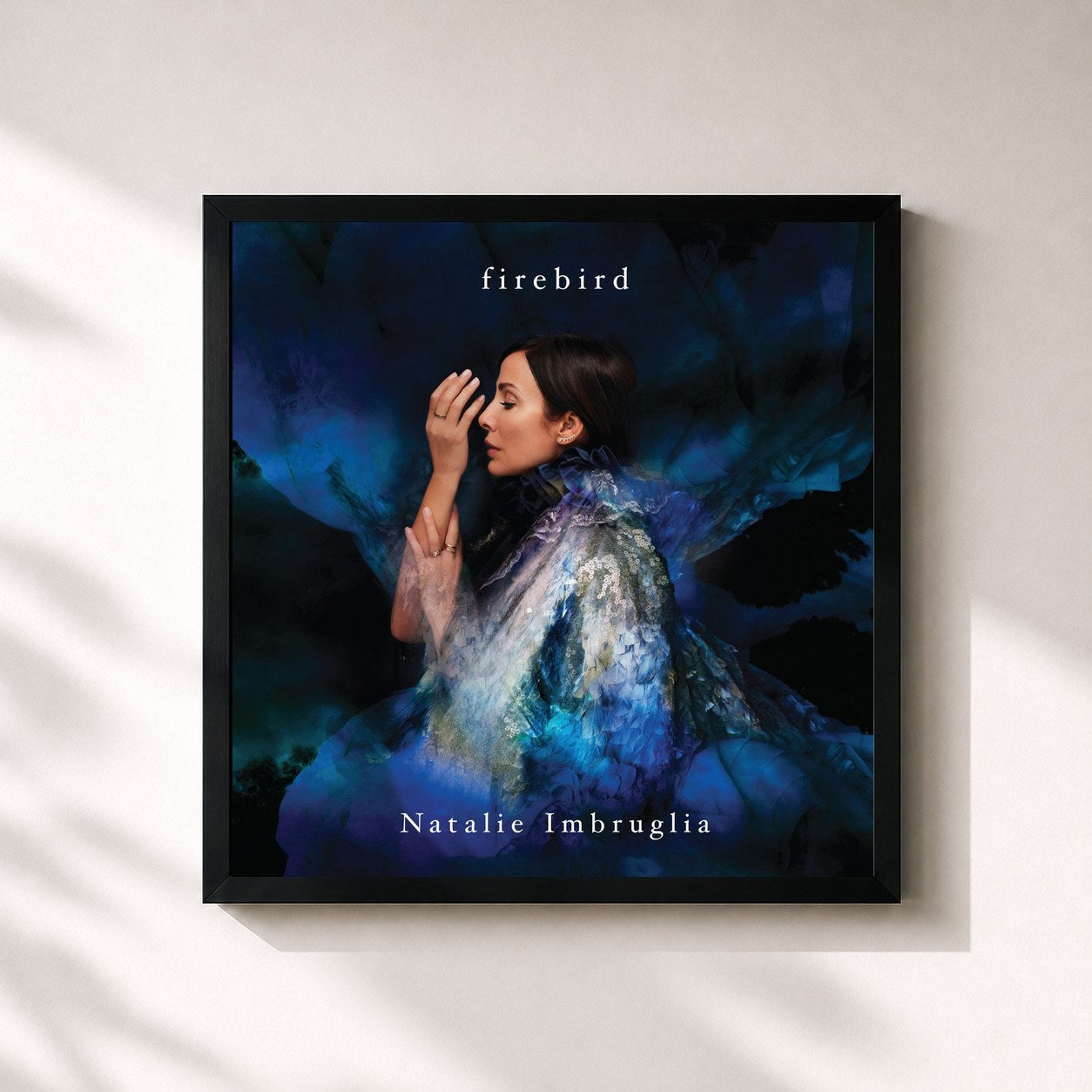 #noir Tableau carré de l'album Firebird de Natalie Imbruglia, cadre noir 32x32 cm