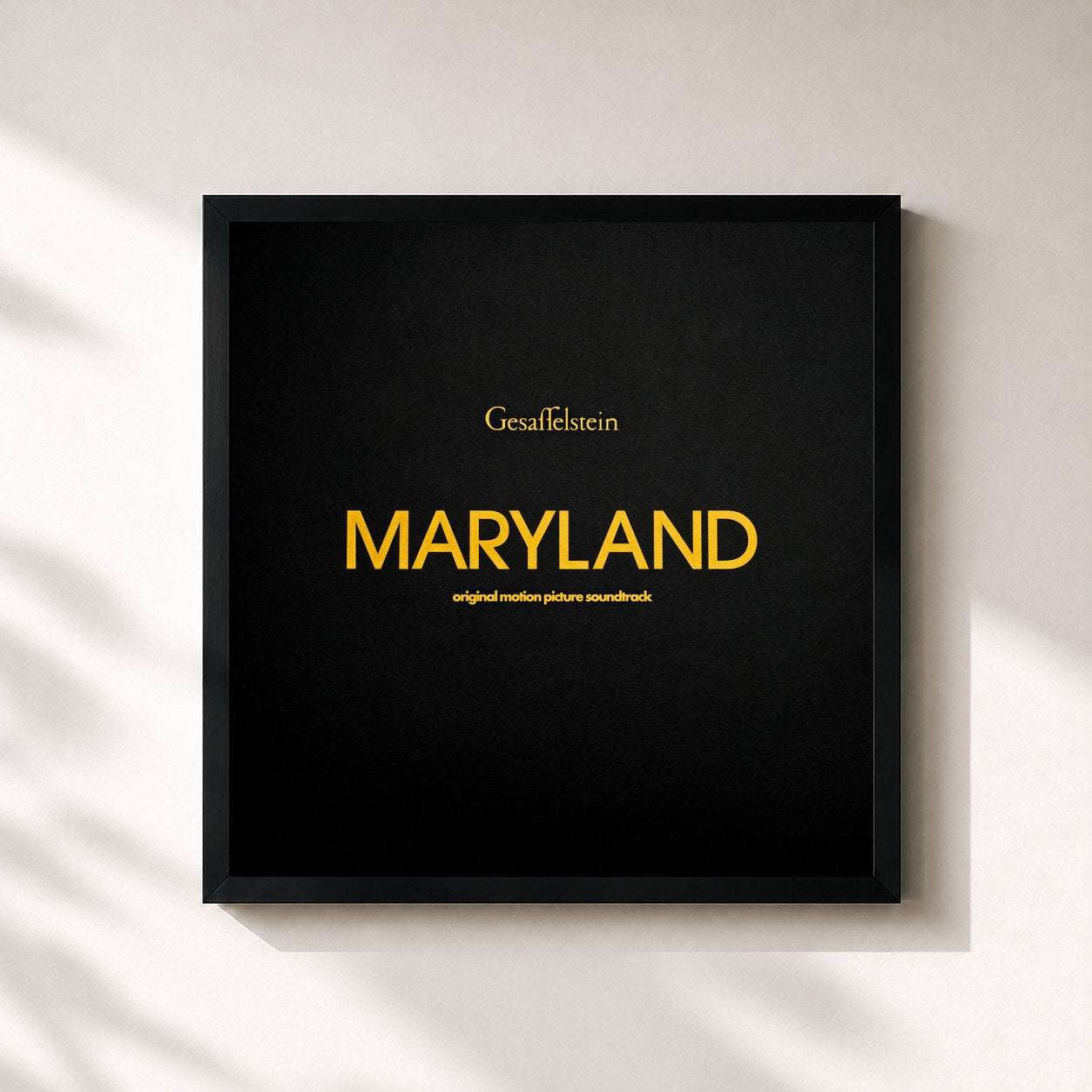 #noir Tableau carré de l'album Maryland (Disorder) de Gesaffelstein, cadre noir 32x32 cm