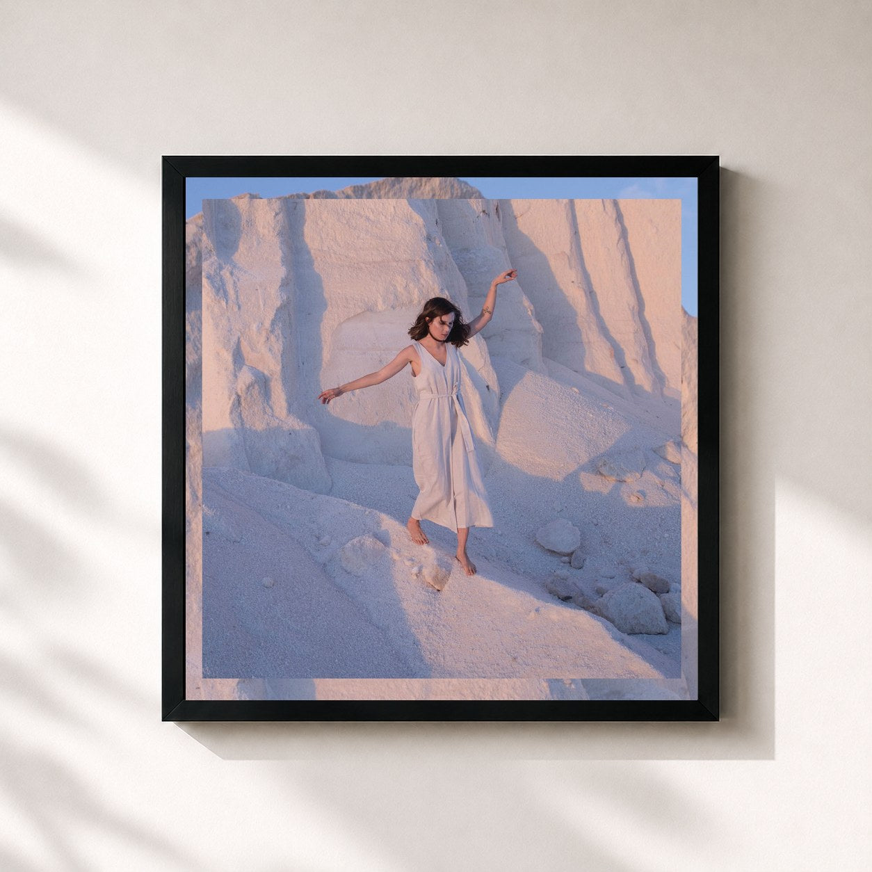 #noir Tableau carré de l'album Solastalgia de Missy Higgins, cadre noir 32x32 cm