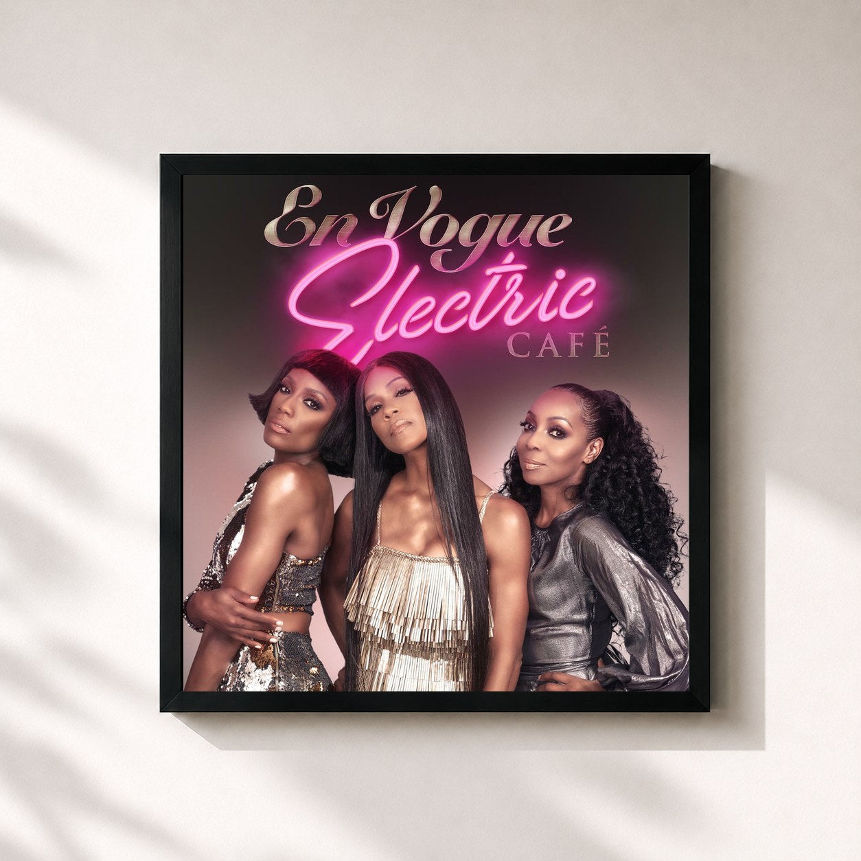 #noir Tableau carré de l'album Electric Café (Bonus Track Edition) de En Vogue, cadre noir 32x32 cm