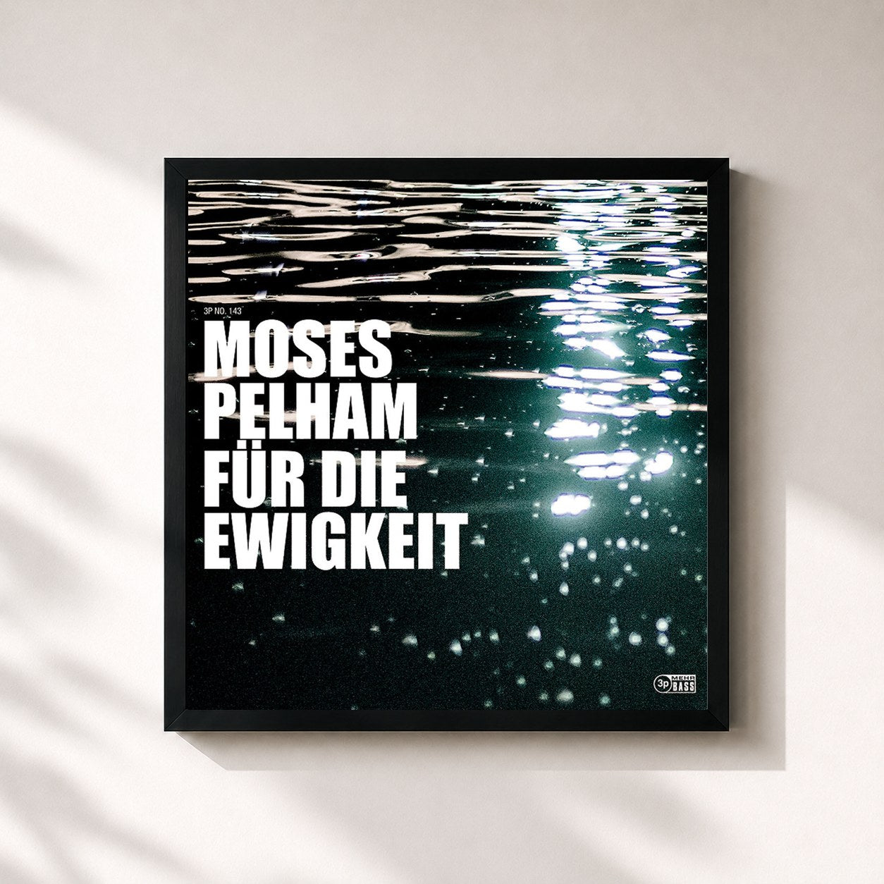 #noir Tableau carré de l'album Für die Ewigkeit de Moses Pelham, cadre noir 32x32 cm