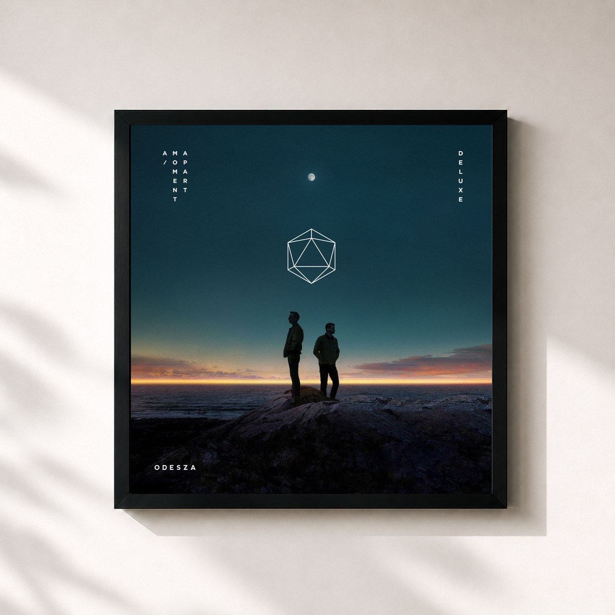#noir Tableau carré de l'album A Moment Apart (Deluxe Edition) de ODESZA, cadre noir 32x32 cm