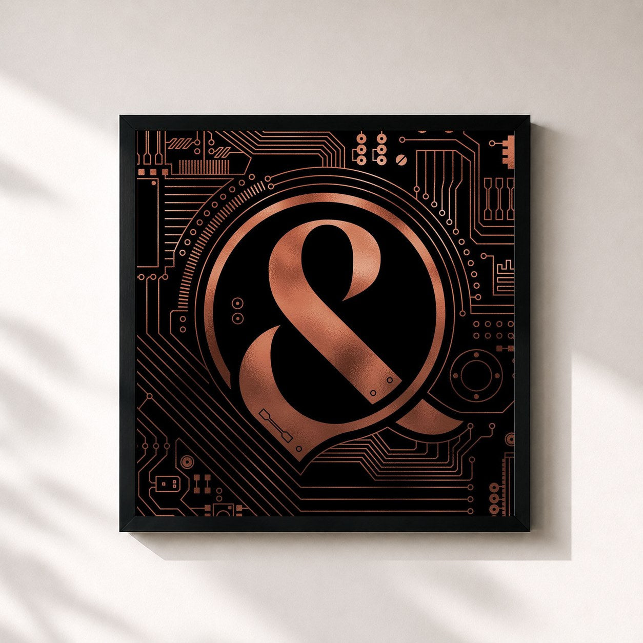 #noir Tableau carré de l'album Defy de Of Mice & Men, cadre noir 32x32 cm