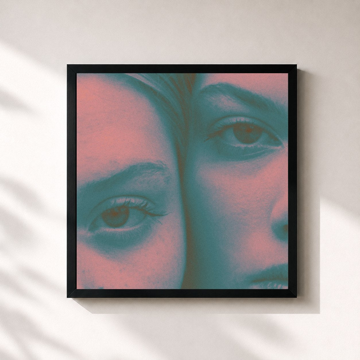 #noir Tableau carré de l'album Wild Stare de Giant Rooks, cadre noir 32x32 cm