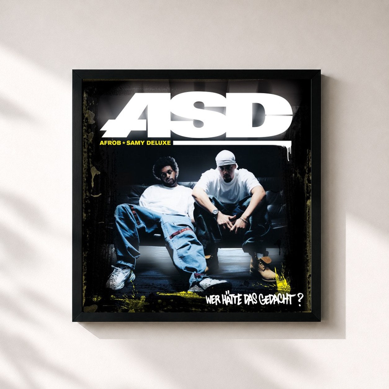 #noir Tableau carré de l'album Wer hätte das gedacht? (Special Edition) de ASD, cadre noir 32x32 cm