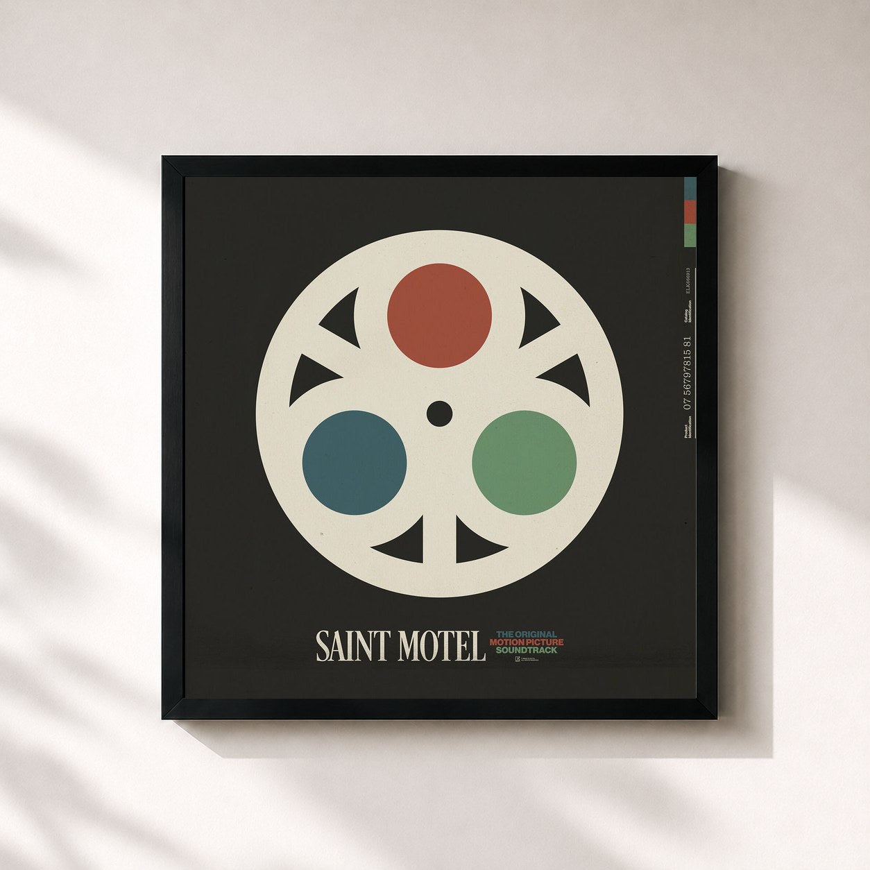 #noir Tableau carré de l'album The Original Motion Picture Soundtrack de Saint Motel, cadre noir 32x32 cm