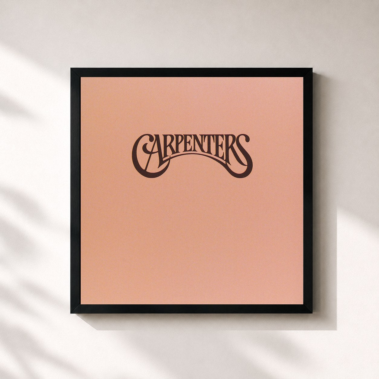#noir Tableau carré de l'album Carpenters de Carpenters, cadre noir 32x32 cm