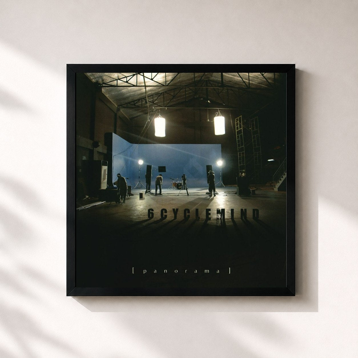 #noir Tableau carré de l'album Panorama de 6CycleMind, cadre noir 32x32 cm