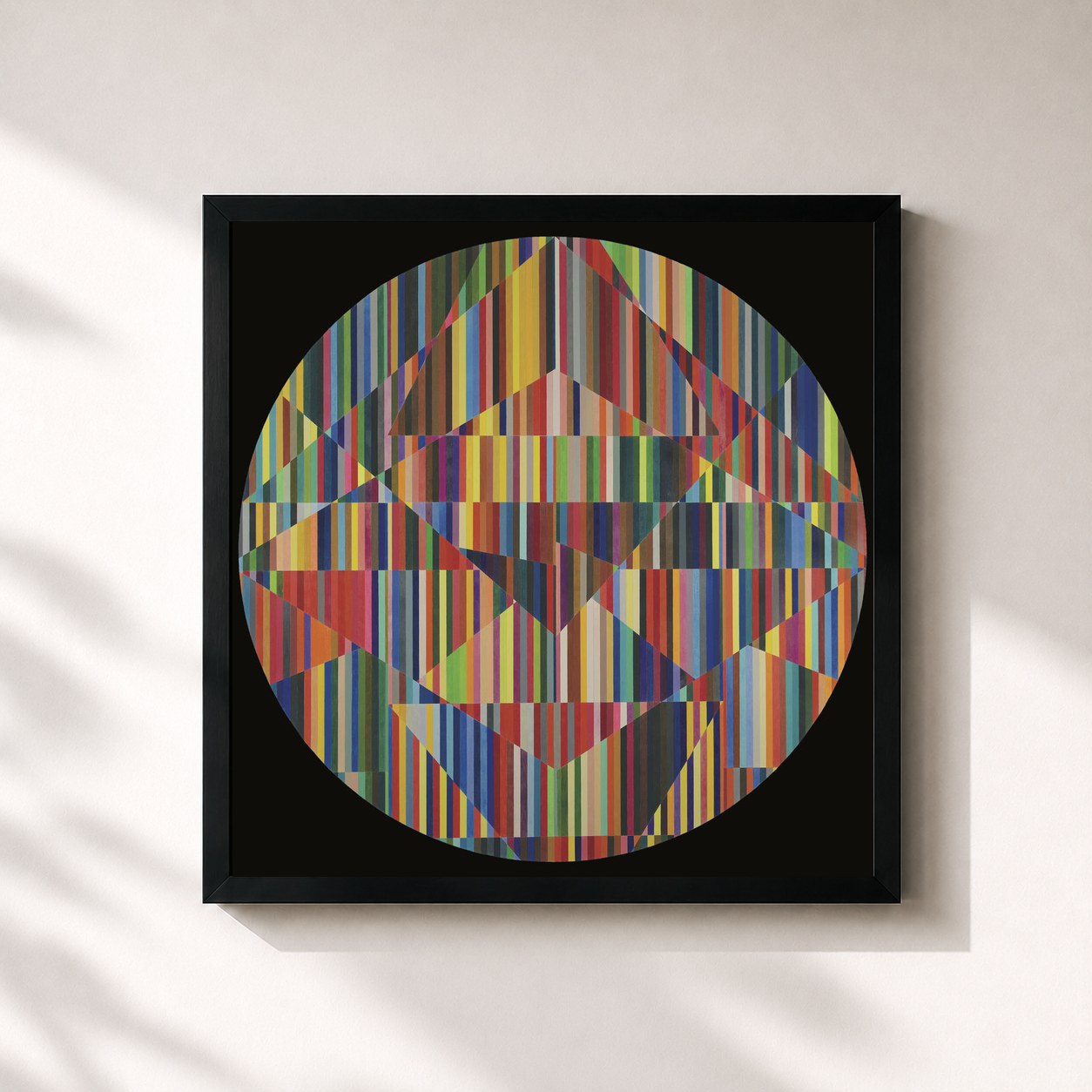 #noir Tableau carré de l'album Reflections de Sufjan Stevens, cadre noir 32x32 cm