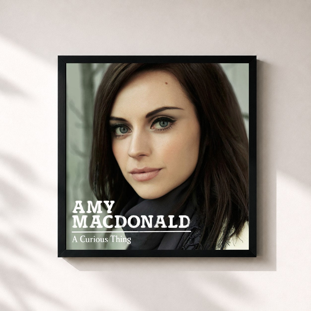 #noir Tableau carré de l'album A Curious Thing (Special Orchestral Edition) de Amy Macdonald, cadre noir 32x32 cm