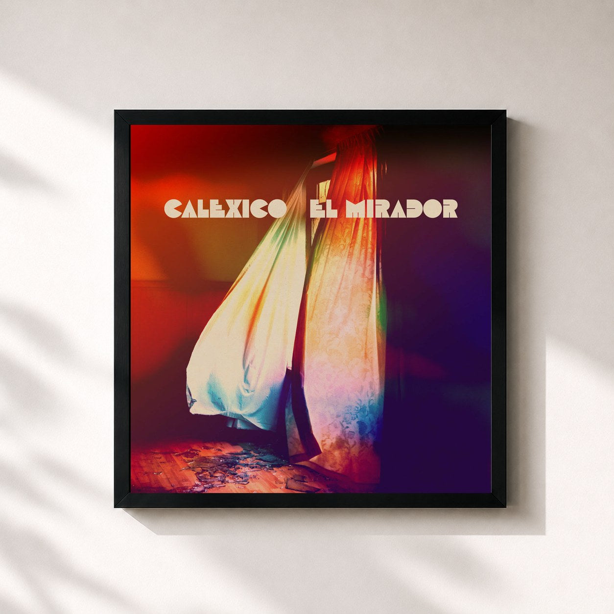 #noir Tableau carré de l'album El Mirador de Calexico, cadre noir 32x32 cm