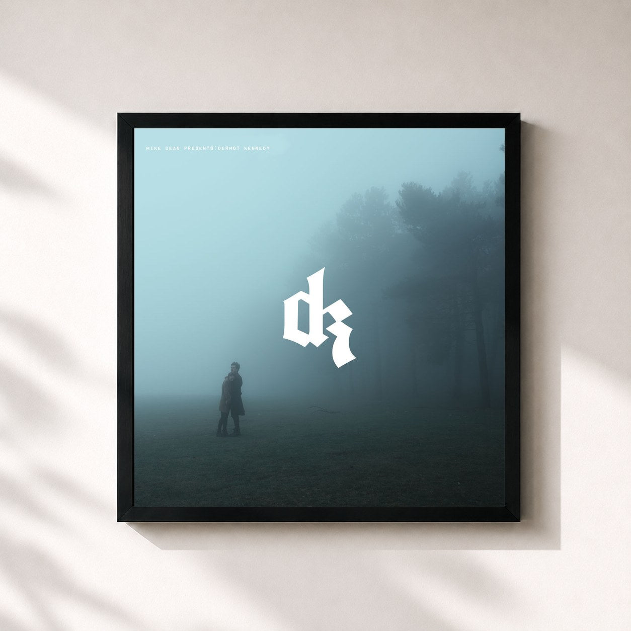 #noir Tableau carré de l'album Mike Dean Presents: Dermot Kennedy de Dermot Kennedy, cadre noir 32x32 cm