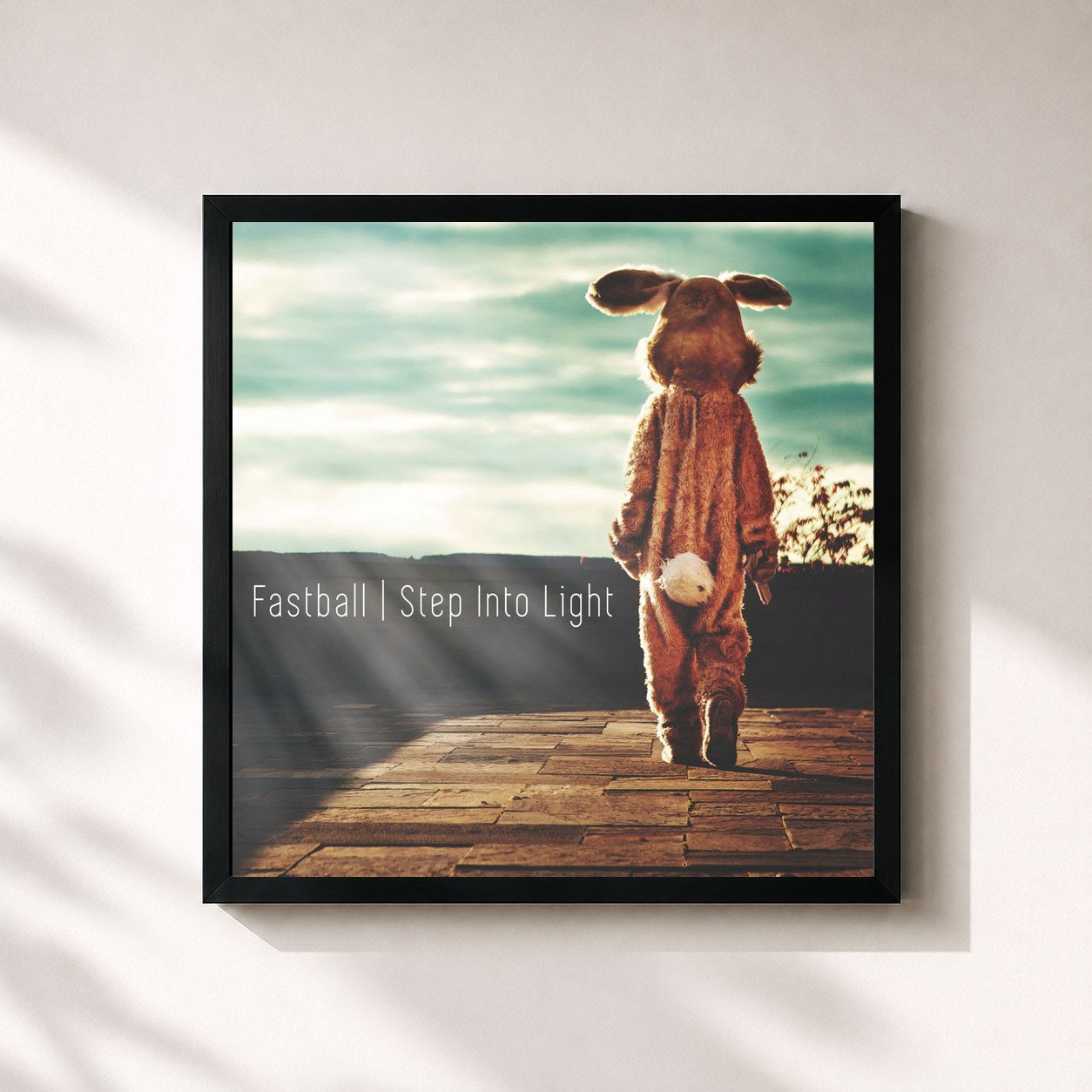 #noir Tableau carré de l'album Step Into Light de Fastball, cadre noir 32x32 cm