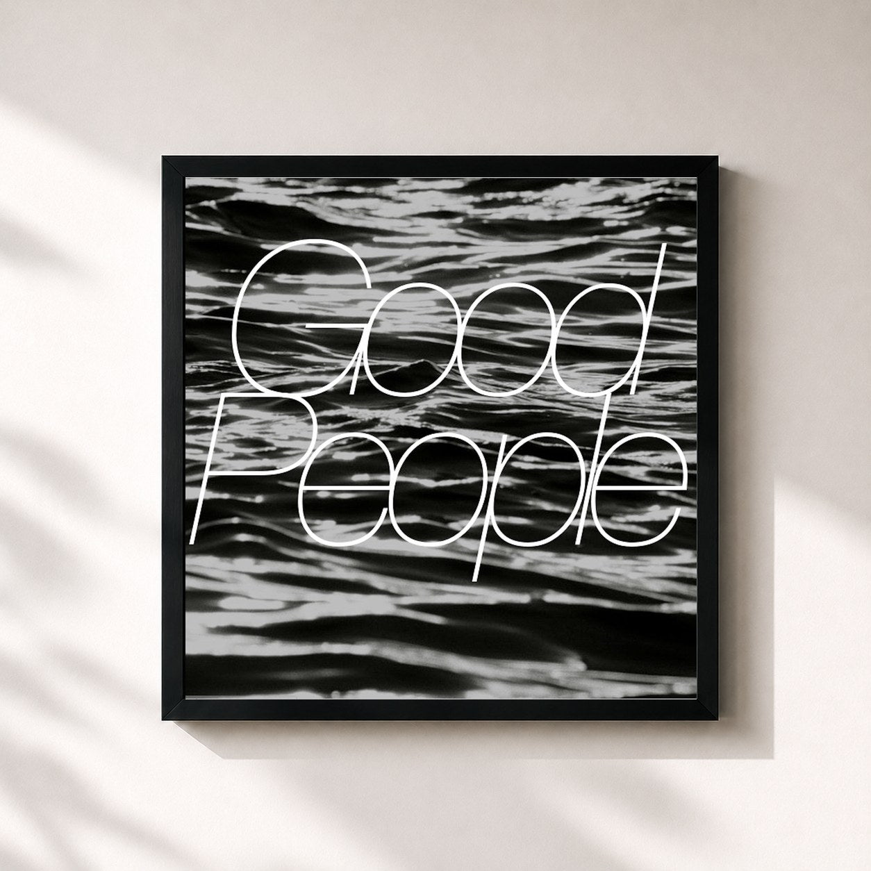#noir Tableau carré de l'album Good People / Afterhours de Majid Jordan, cadre noir 32x32 cm