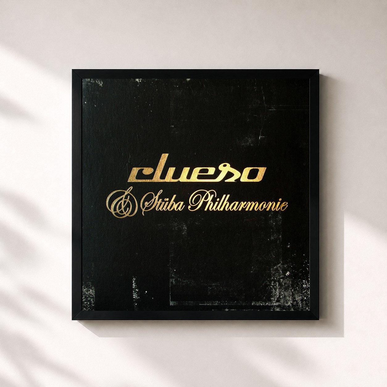 #noir Tableau carré de l'album Clueso & STÜBAphilharmonie (Remastered 2014) de Clueso, cadre noir 32x32 cm