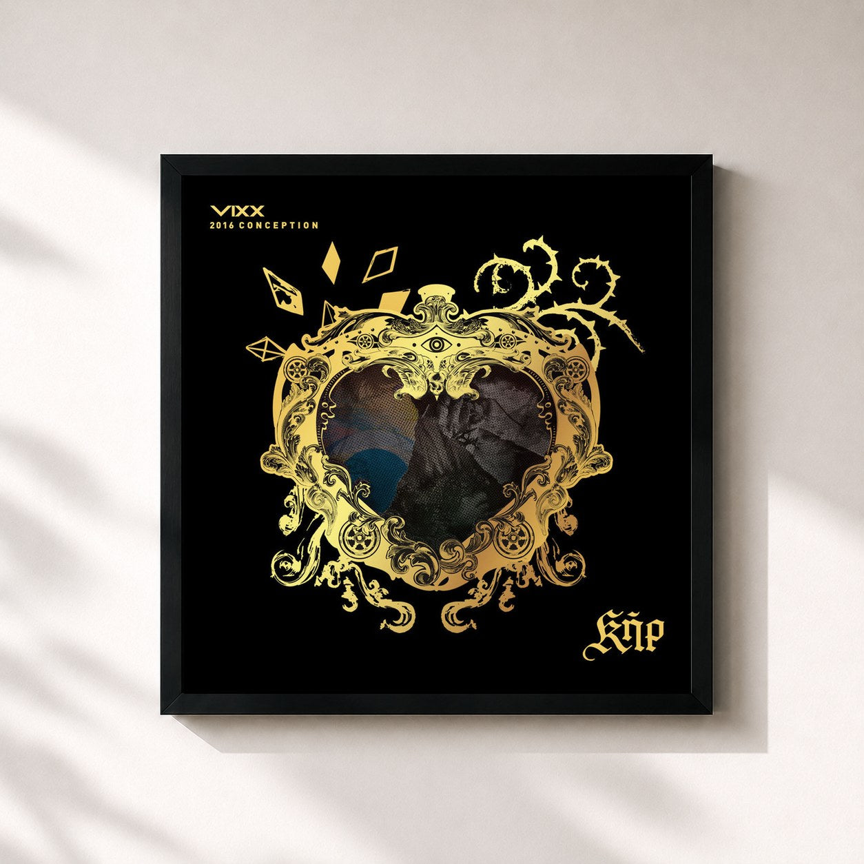 #noir Tableau carré de l'album VIXX 2016 CONCEPTION KER Special Package de VIXX, cadre noir 32x32 cm