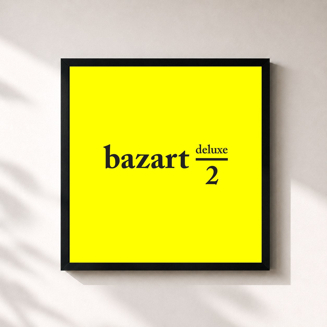#noir Tableau carré de l'album 2 DELUXE de Bazart, cadre noir 32x32 cm