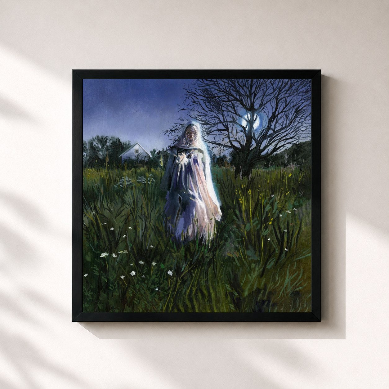 #noir Tableau carré de l'album The Hardest Part (Deluxe) de Noah Cyrus, cadre noir 32x32 cm