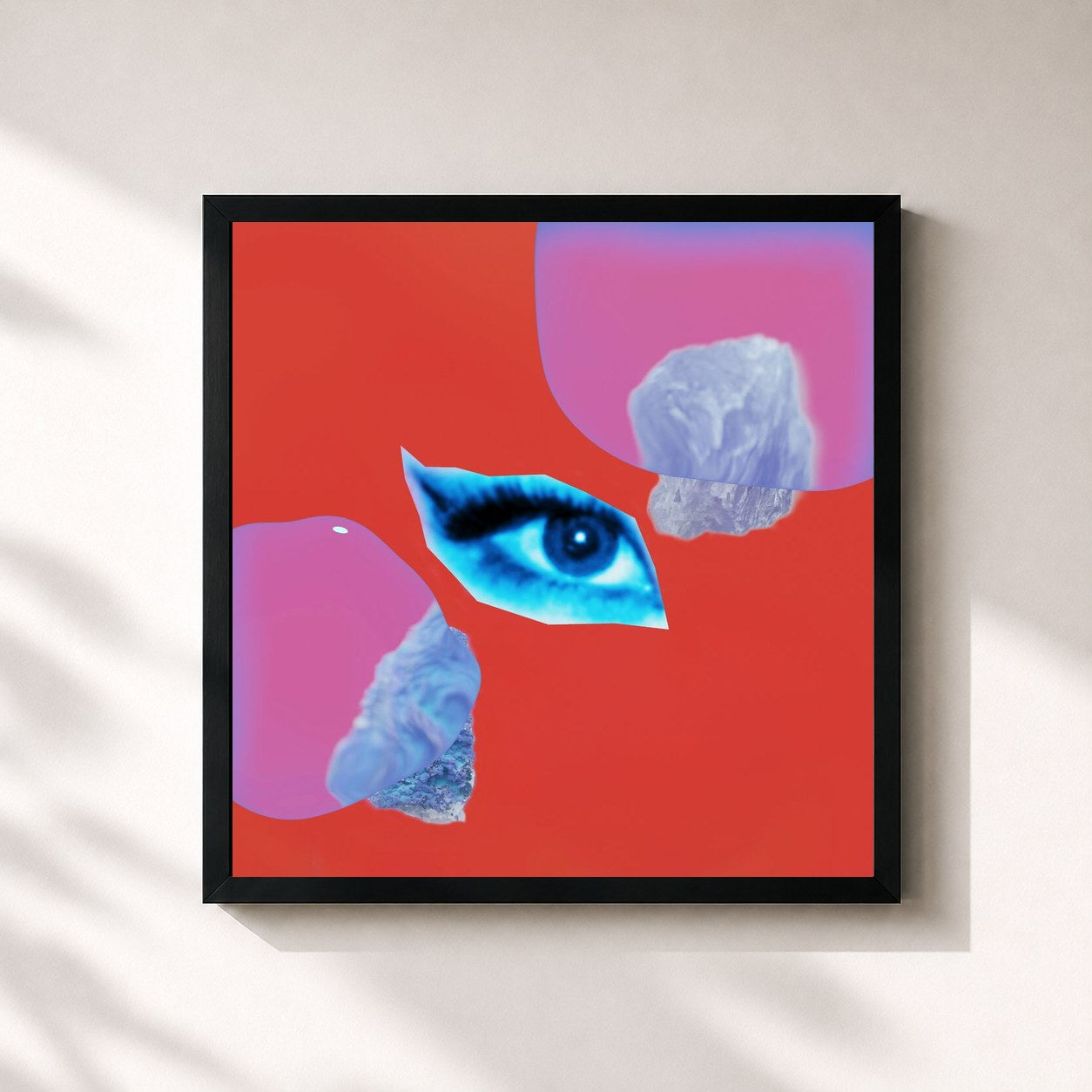 #noir Tableau carré de l'album In The Name Of Love de CL, cadre noir 32x32 cm