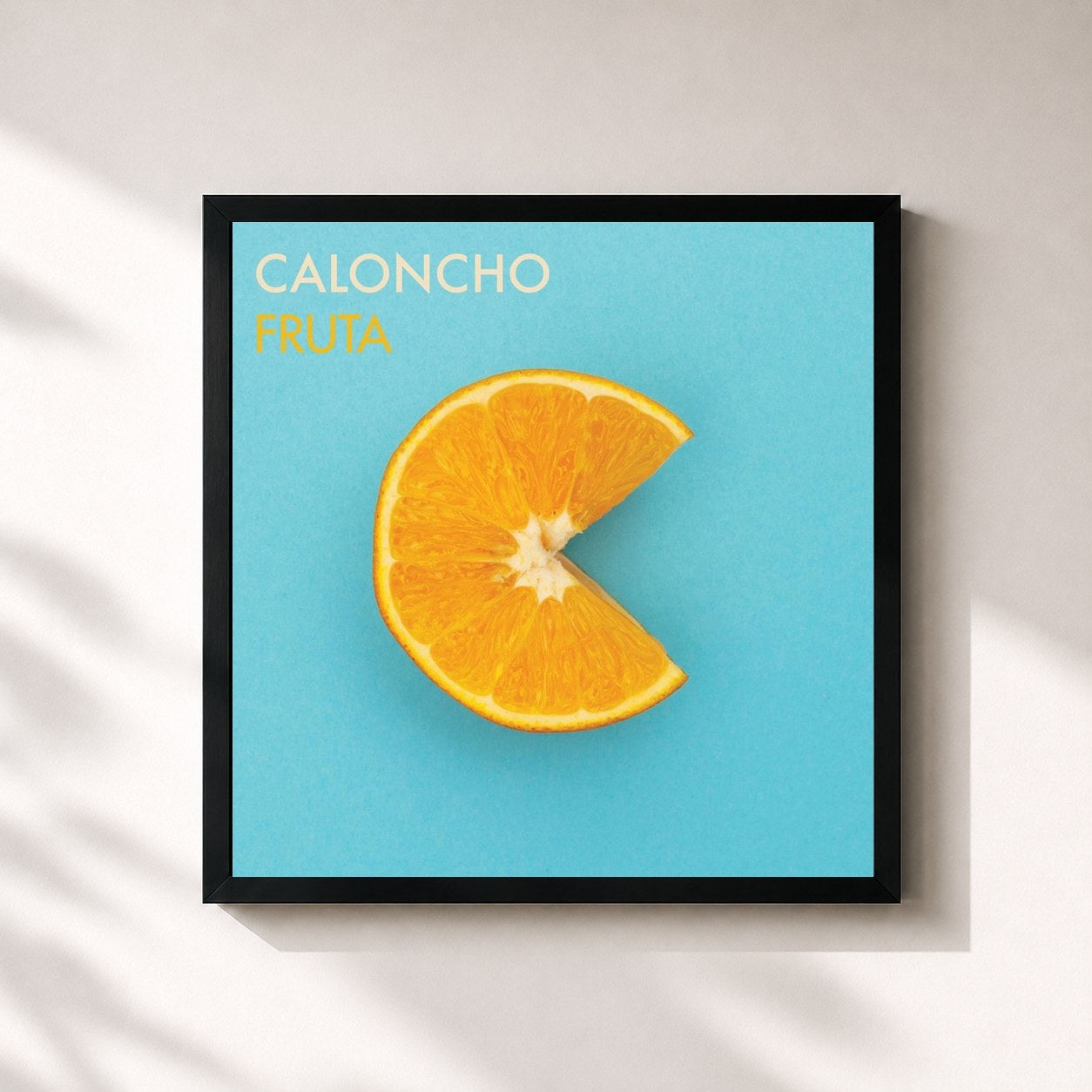 #noir Tableau carré de l'album Fruta EP de Caloncho, cadre noir 32x32 cm