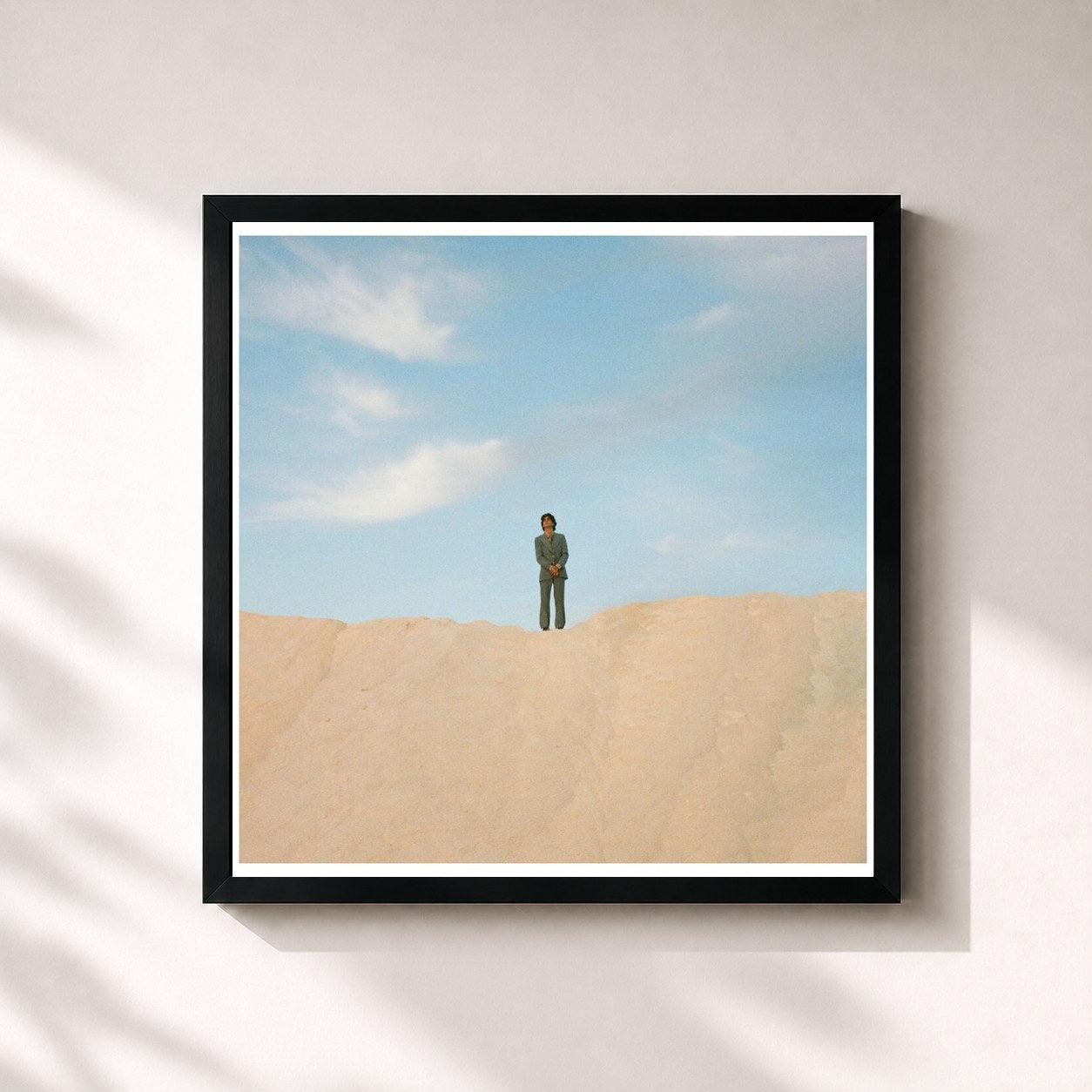 #noir Tableau carré de l'album Easy On My Eyes de Stephen Sanchez, cadre noir 32x32 cm