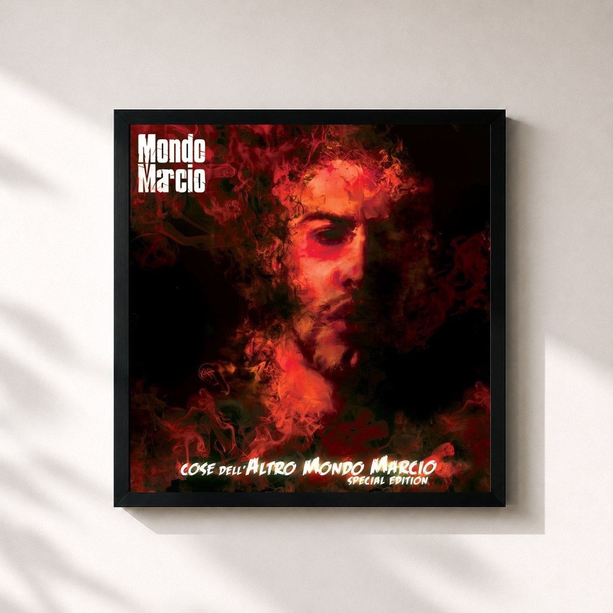 #noir Tableau carré de l'album Cose dell'altro Mondo Marcio (Special Edition) de Mondo Marcio, cadre noir 32x32 cm