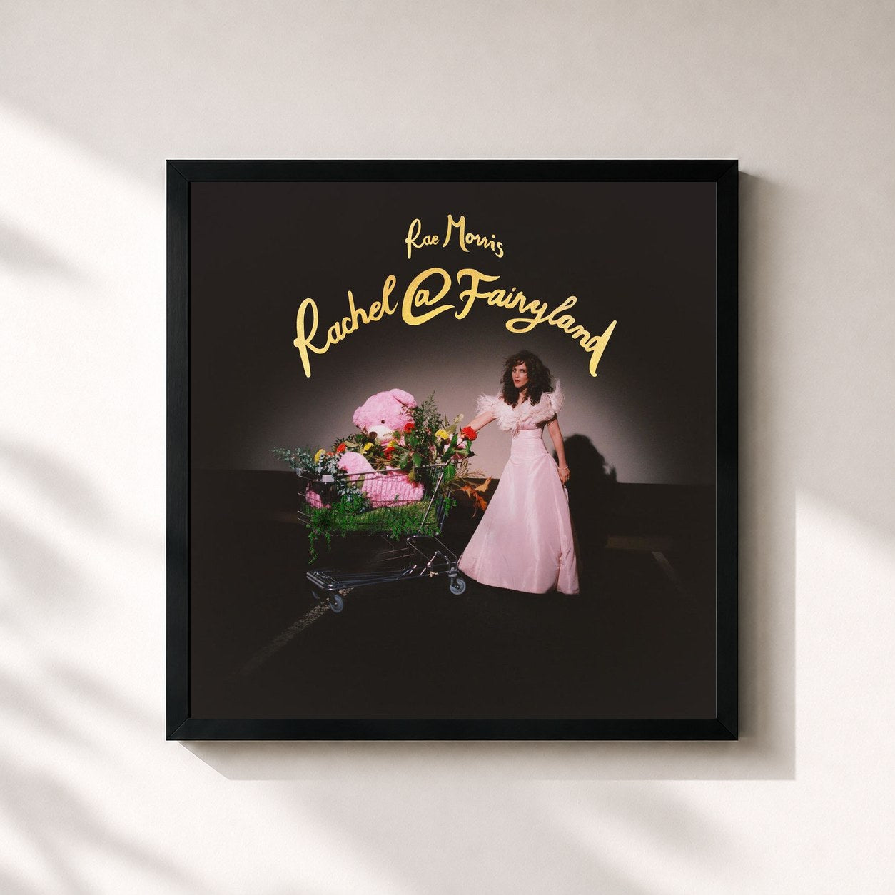 #noir Tableau carré de l'album Rachel@Fairyland de Rae Morris, cadre noir 32x32 cm