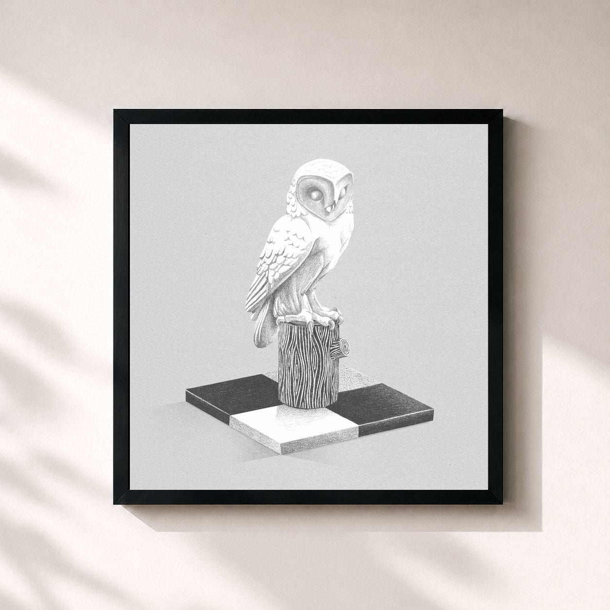 #noir Tableau carré de l'album Motifs II - EP de 20Syl, cadre noir 32x32 cm