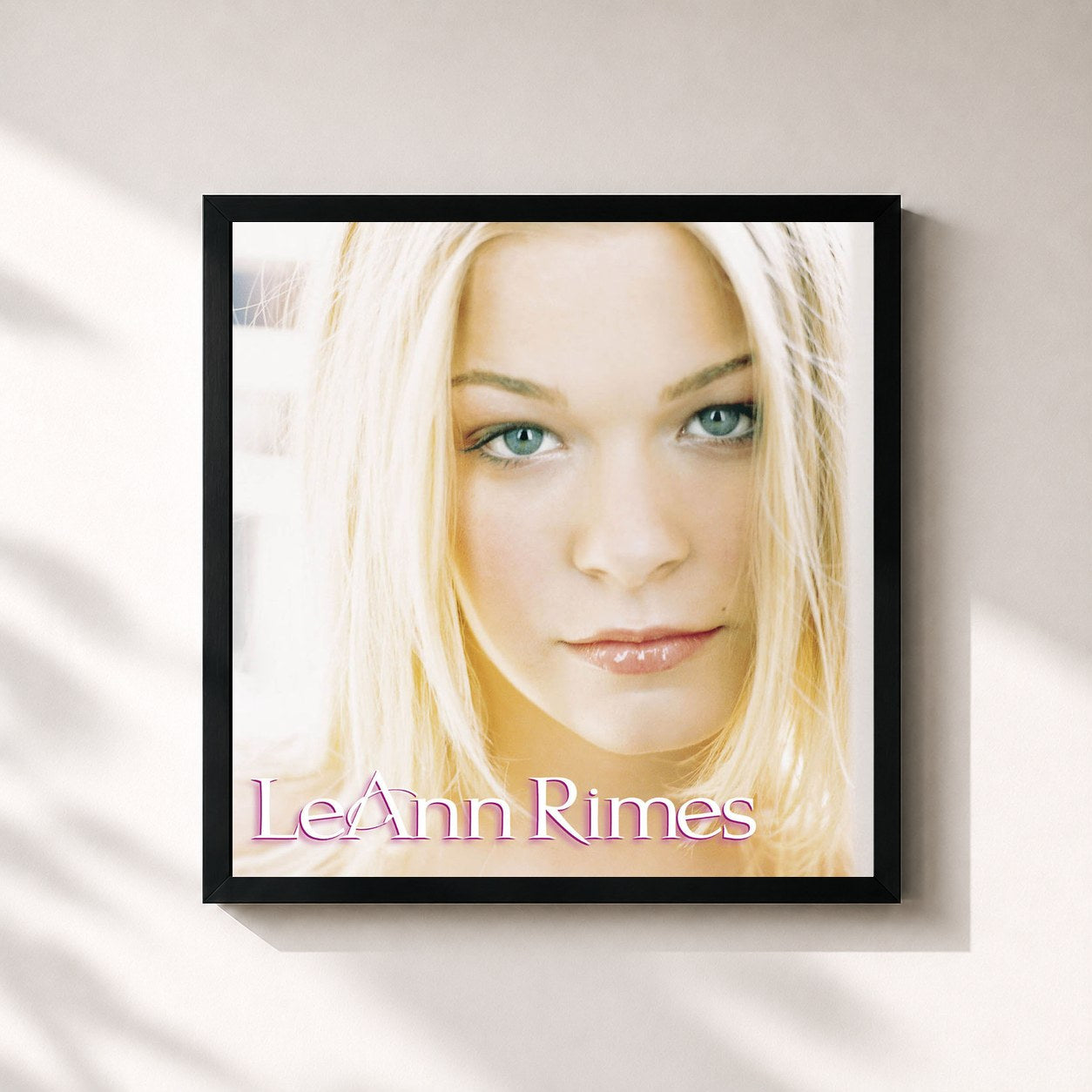 #noir Tableau carré de l'album LeAnn Rimes de LeAnn Rimes, cadre noir 32x32 cm