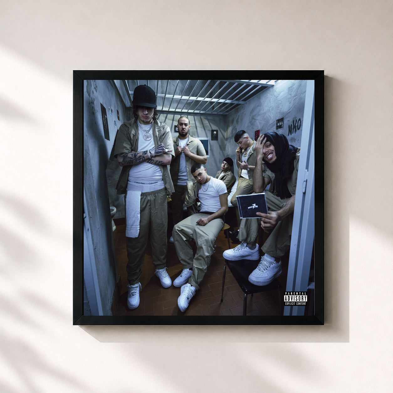 #noir Tableau carré de l'album SEVEN 7oo Mixtape de SEVEN 7oo, cadre noir 32x32 cm