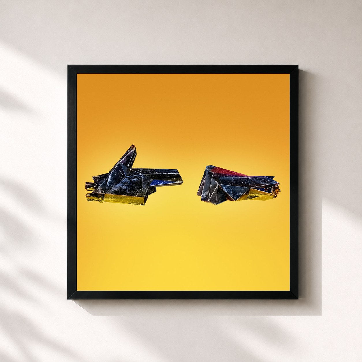 #noir Tableau carré de l'album RTJ4 (Deluxe Edition) de Run The Jewels, cadre noir 32x32 cm