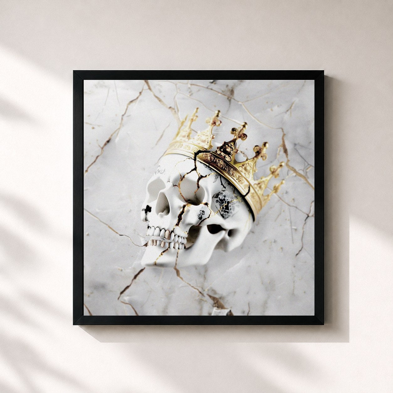 #noir Tableau carré de l'album Beautifully Broken de Jelly Roll, cadre noir 32x32 cm