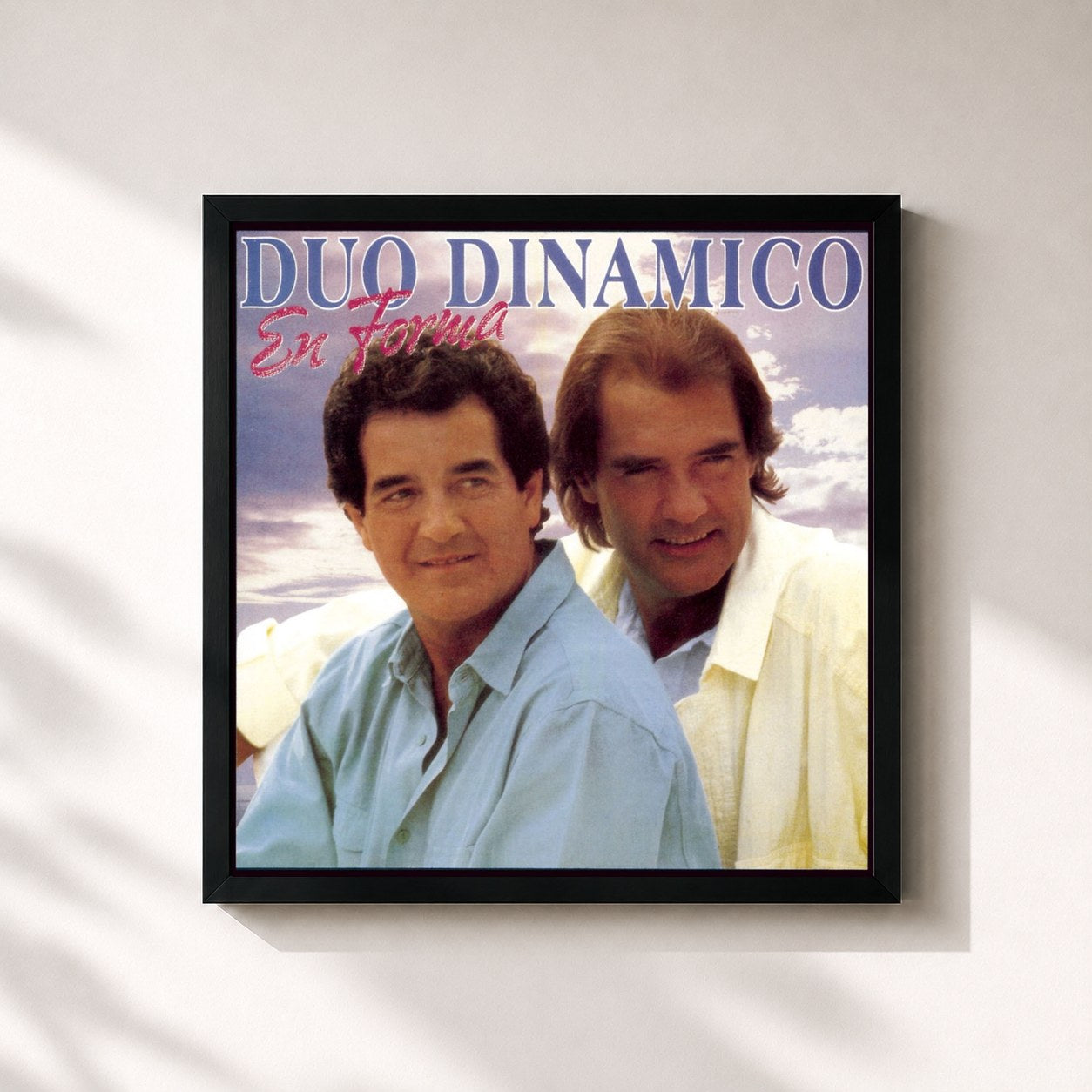 #noir Tableau carré de l'album En Forma de Duo Dinamico, cadre noir 32x32 cm