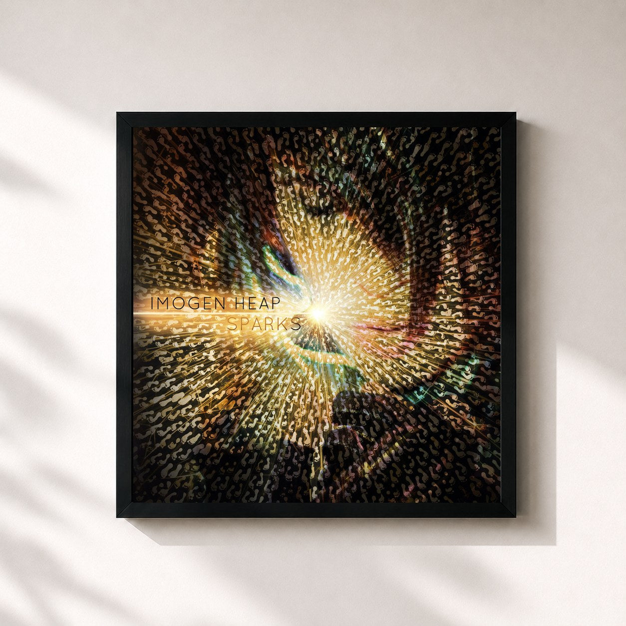 #noir Tableau carré de l'album Sparks (Deluxe Version) de Imogen Heap, cadre noir 32x32 cm