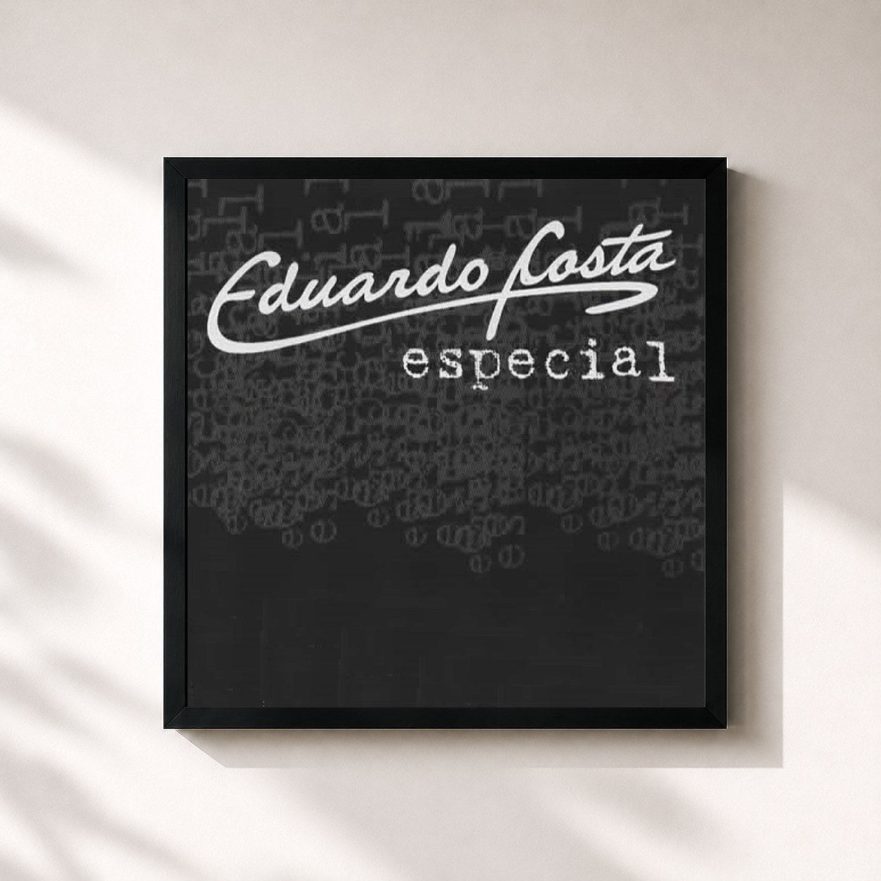 #noir Tableau carré de l'album Eduardo Costa Especial de Eduardo Costa, cadre noir 32x32 cm