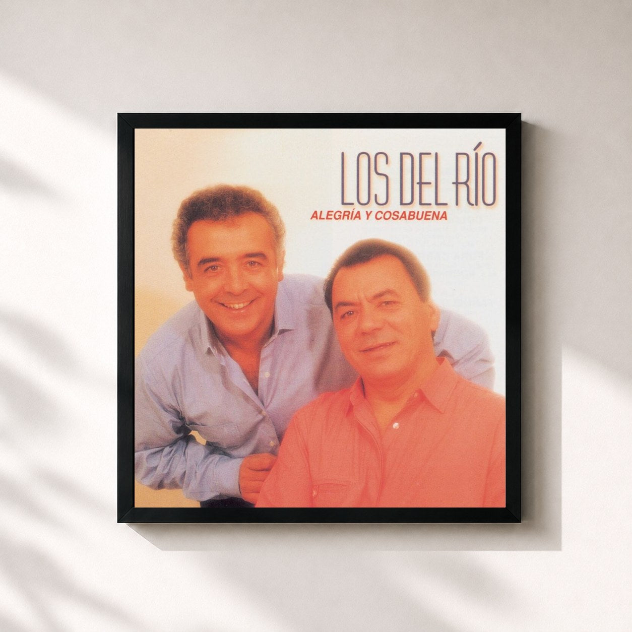 #noir Tableau carré de l'album Alegria Y Cosabuena de Los Del Río, cadre noir 32x32 cm