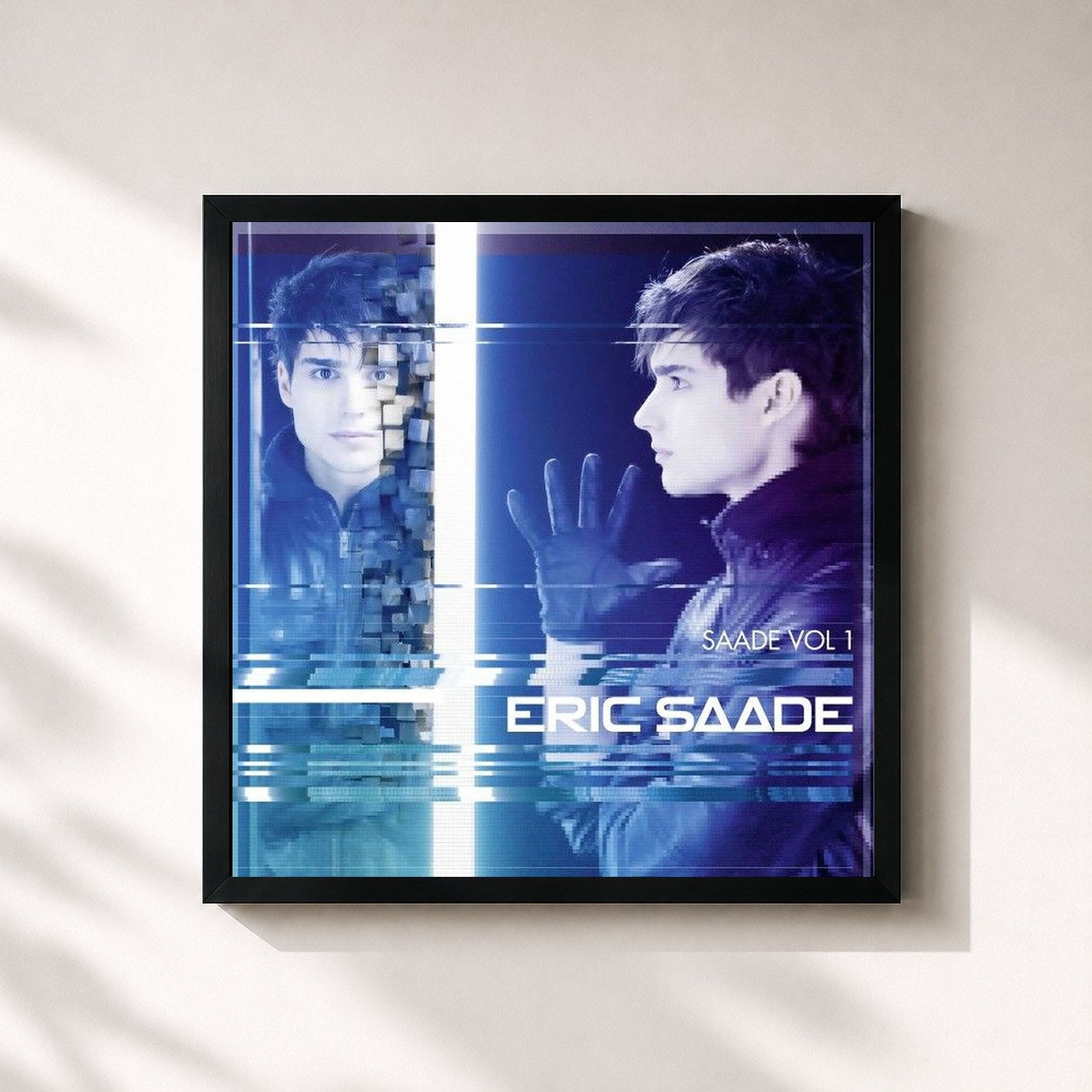 #noir Tableau carré de l'album Saade, Vol. 1 de Eric Saade, cadre noir 32x32 cm