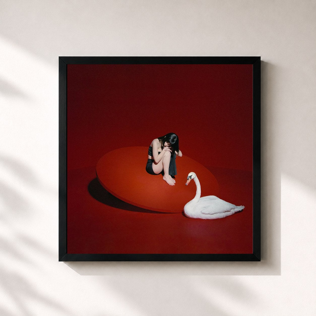 #noir Tableau carré de l'album CINEMA de The Marías, cadre noir 32x32 cm