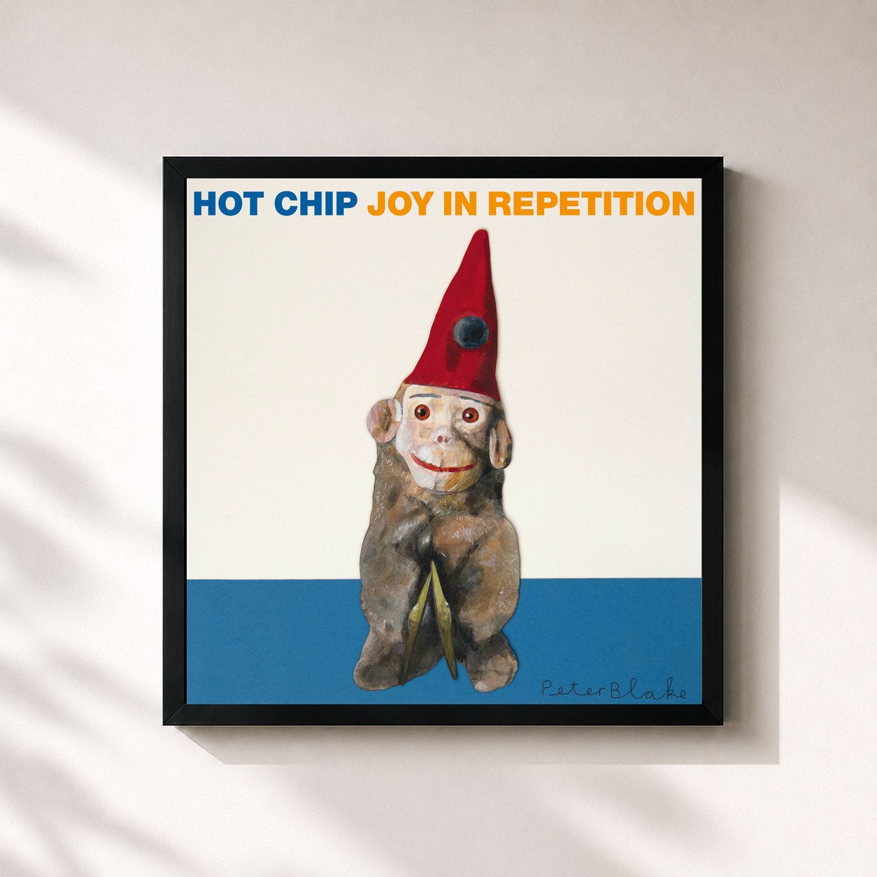 #noir Tableau carré de l'album Joy In Repetition de Hot Chip, cadre noir 32x32 cm