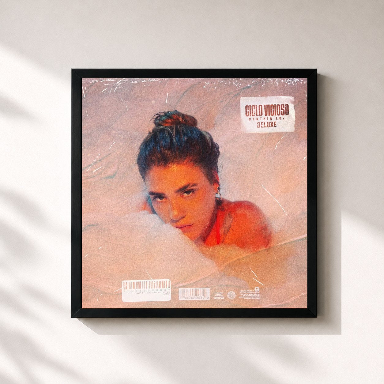 #noir Tableau carré de l'album Ciclo Vicioso (Deluxe) de Cynthia Luz, cadre noir 32x32 cm