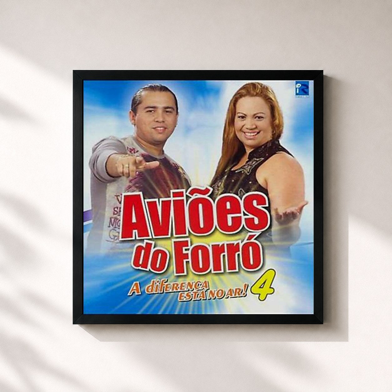 #noir Tableau carré de l'album Aviões do Forró Vol. 4 de Aviões do Forró, cadre noir 32x32 cm