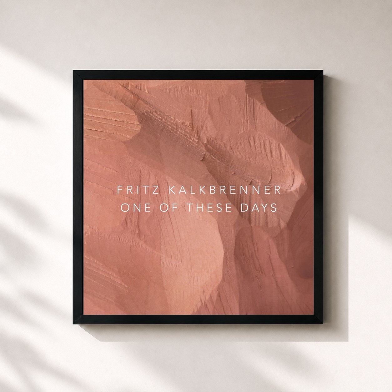 #noir Tableau carré de l'album One of These Days de Fritz Kalkbrenner, cadre noir 32x32 cm