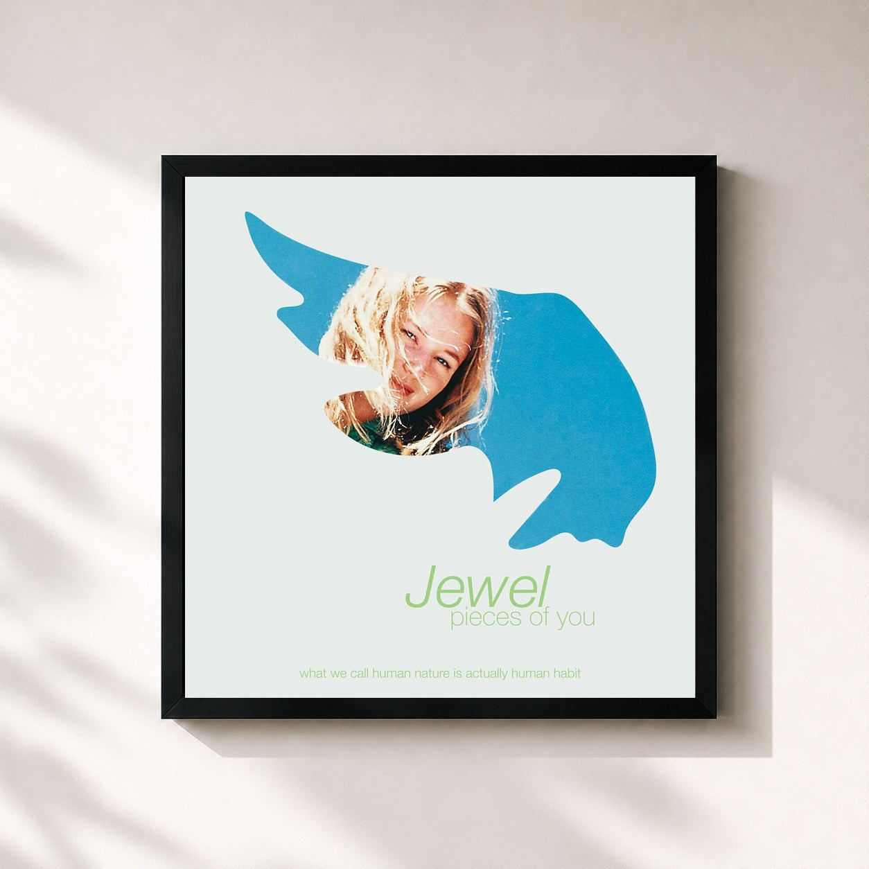 #noir Tableau carré de l'album Pieces Of You (25th Anniversary Edition) de Jewel, cadre noir 32x32 cm