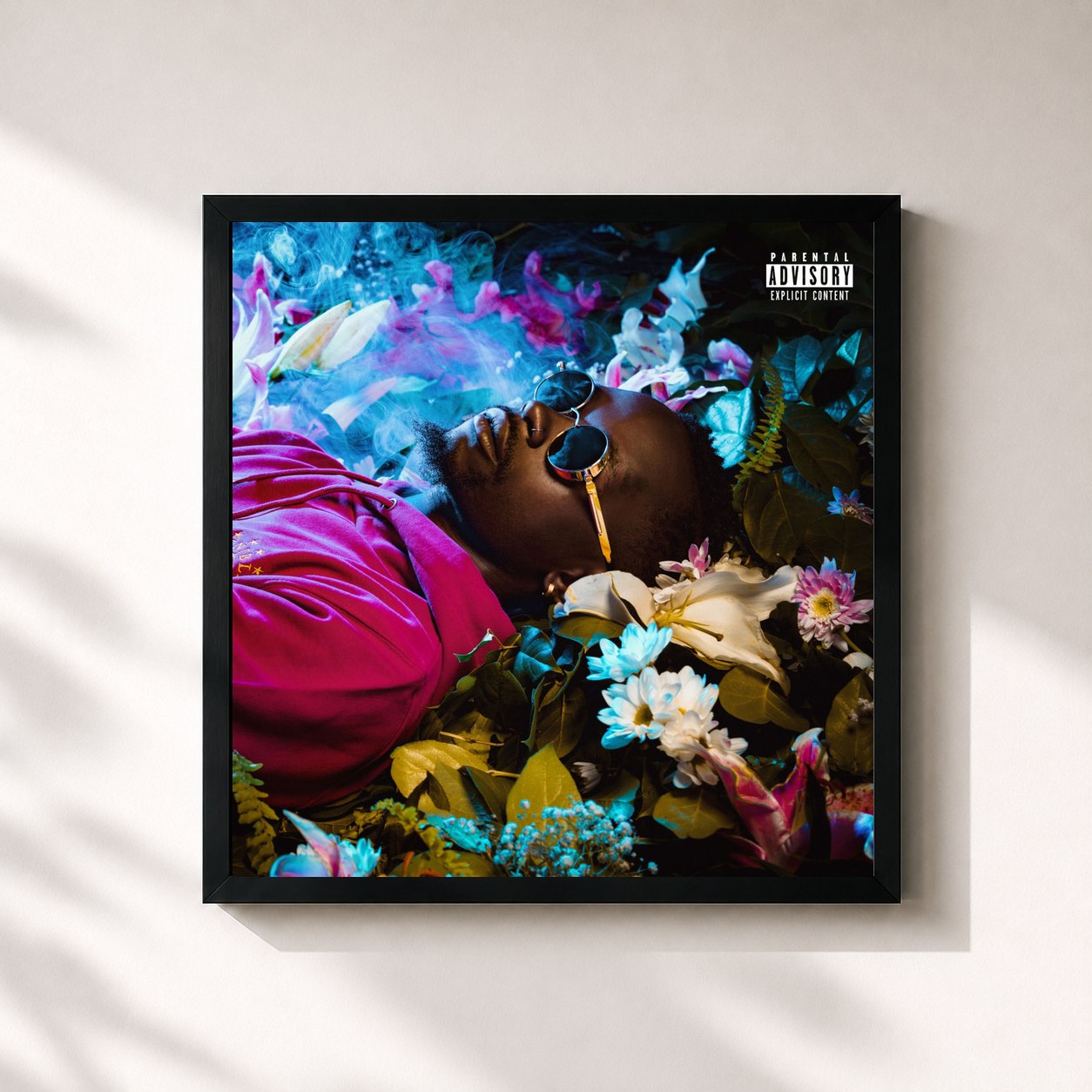 #noir Tableau carré de l'album Told Y'all, Vol. 4 de Cinco, cadre noir 32x32 cm