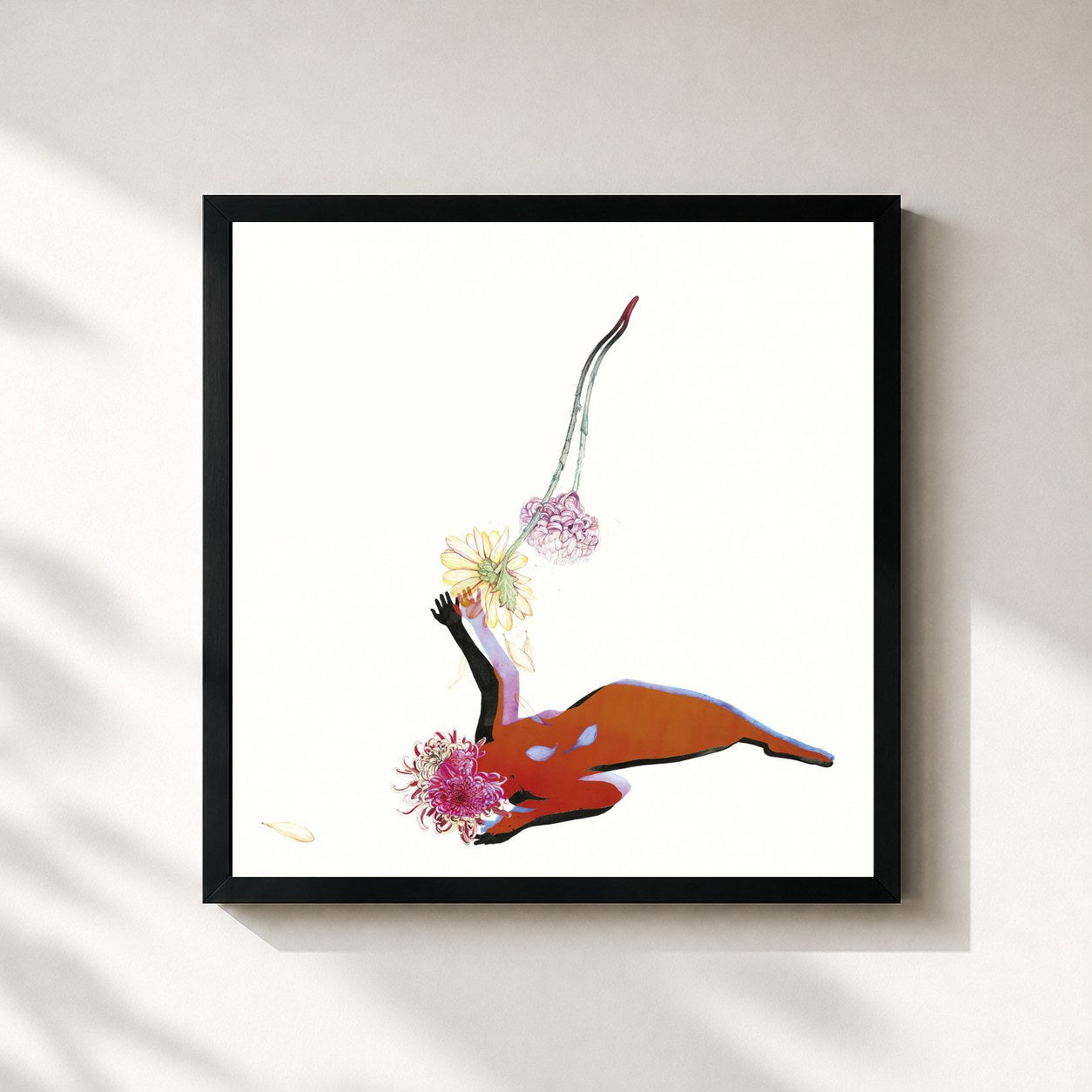 #noir Tableau carré de l'album The Far Field de Future Islands, cadre noir 32x32 cm