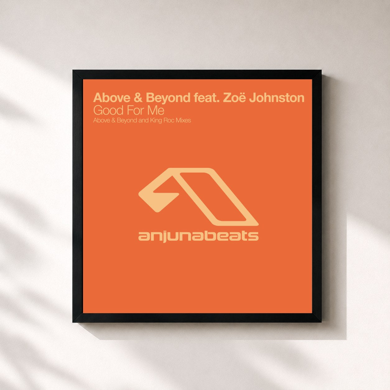 #noir Tableau carré de l'album Good For Me de Above & Beyond, cadre noir 32x32 cm