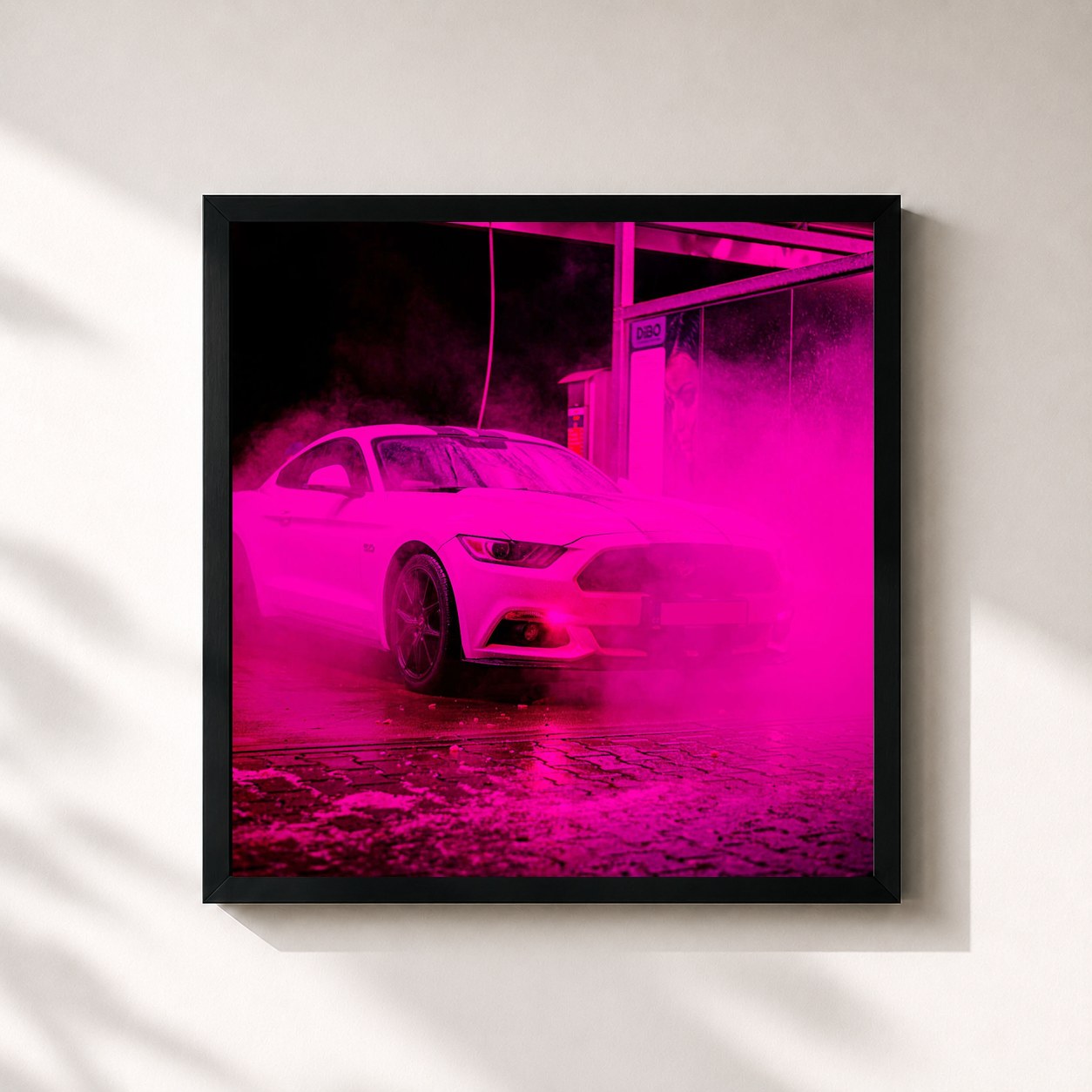 #noir Tableau carré de l'album Phonk 8D Audio Vol.3 de 8D Tunes, cadre noir 32x32 cm