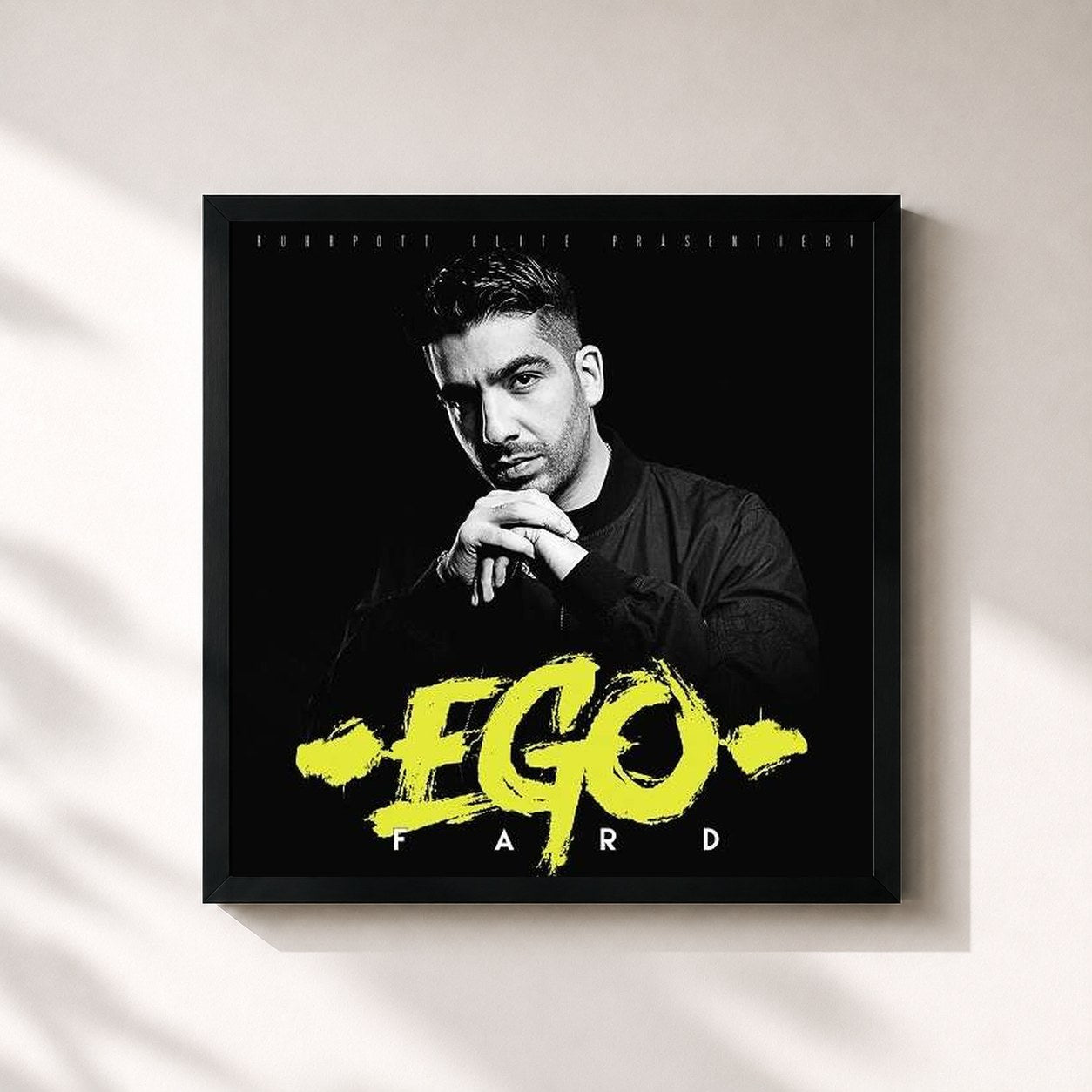 #noir Tableau carré de l'album Ego (Premium Edition) de Fard, cadre noir 32x32 cm